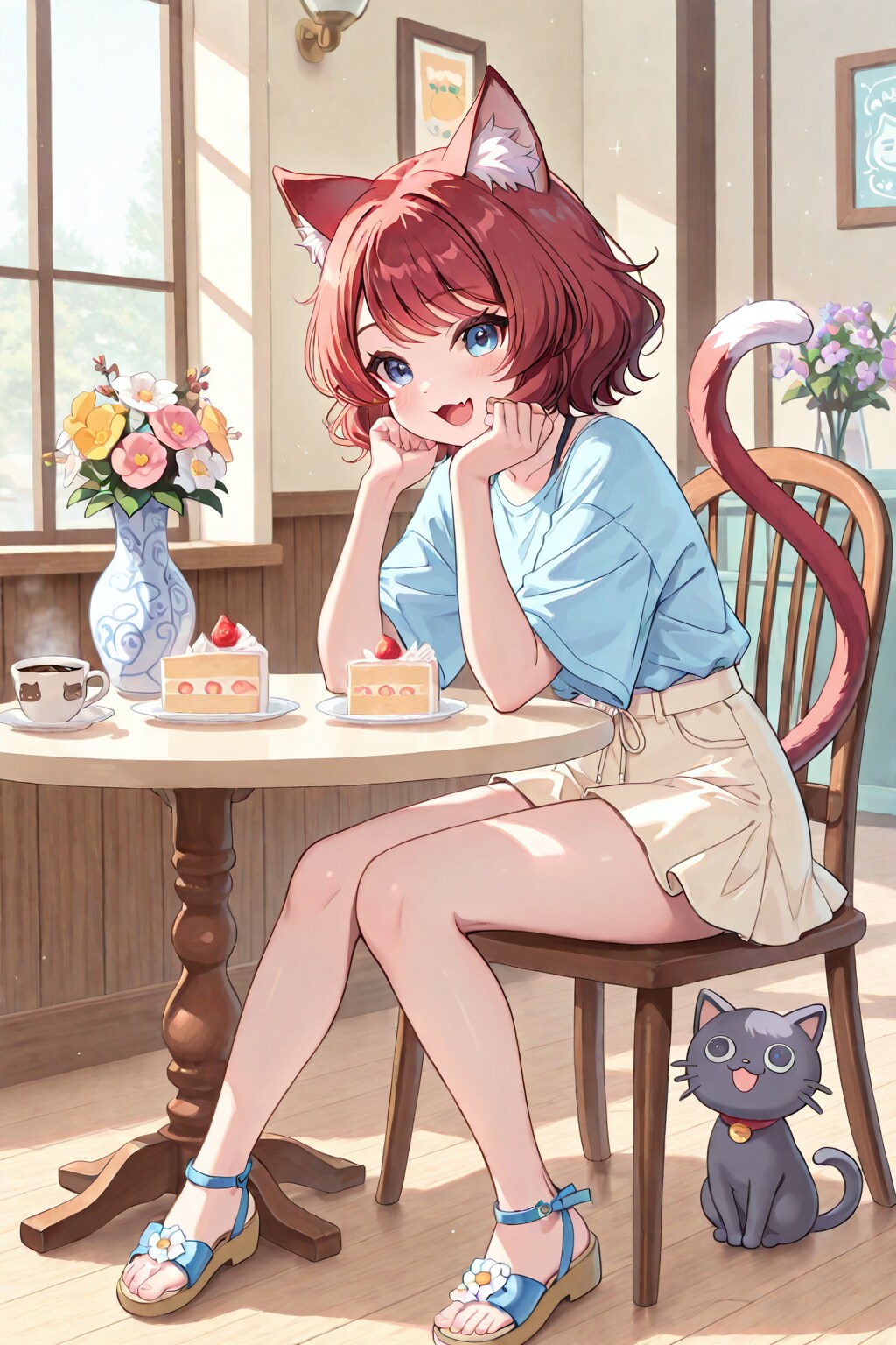 猫ちゃんのカフェ | の人気AIイラスト・グラビア