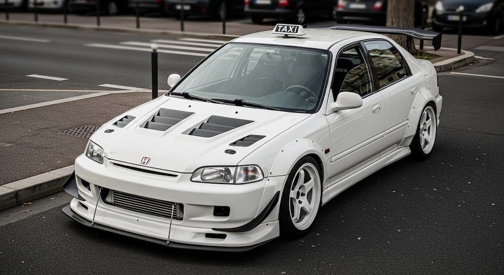 シビックフェリオ　EG タクシーのドリ車