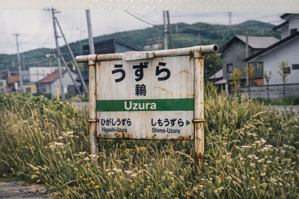 鉄道廃線跡　鶉駅　1995年9月