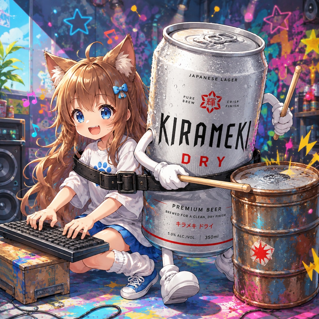 バンドを組んだ小さな女の子