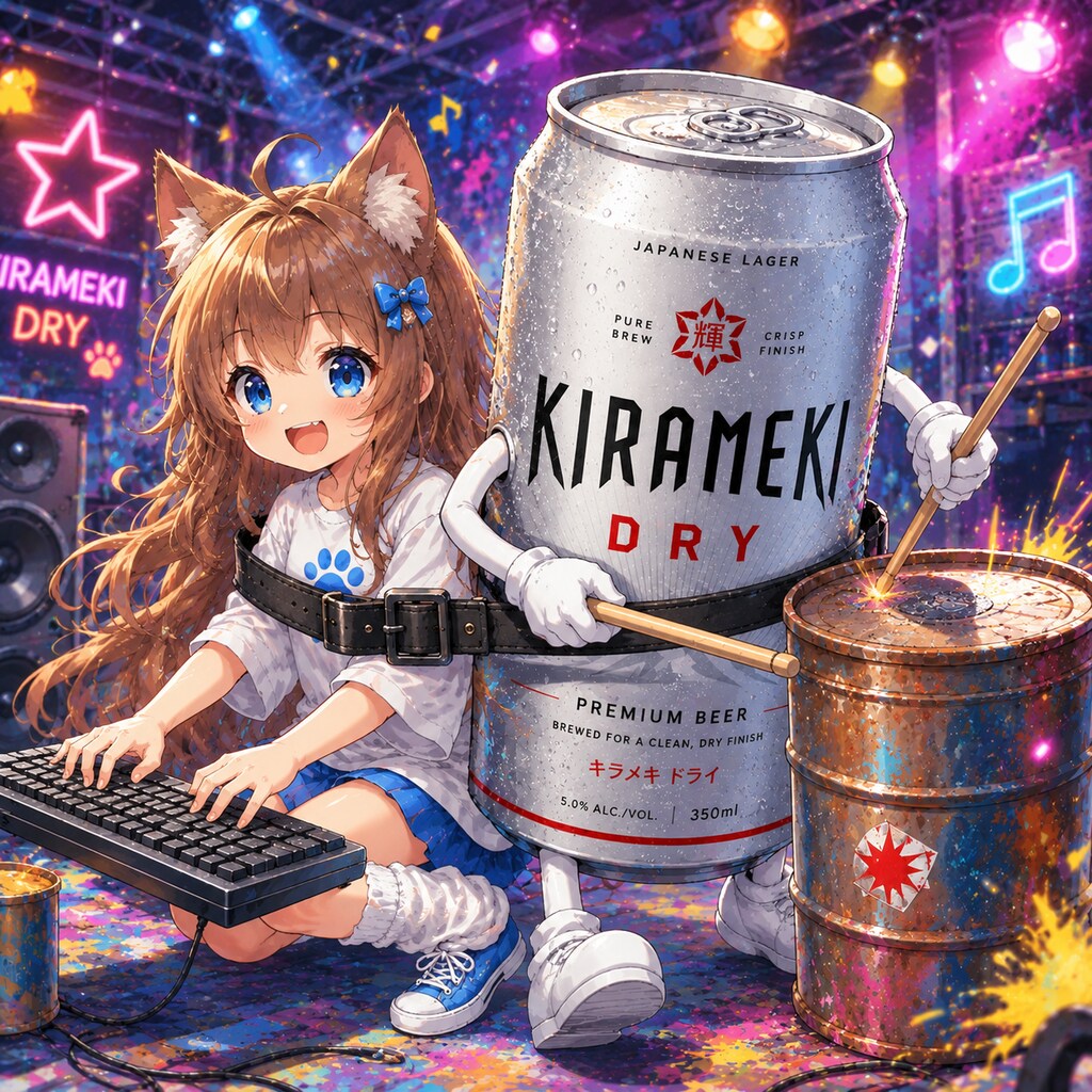 バンドを組んだ小さな女の子