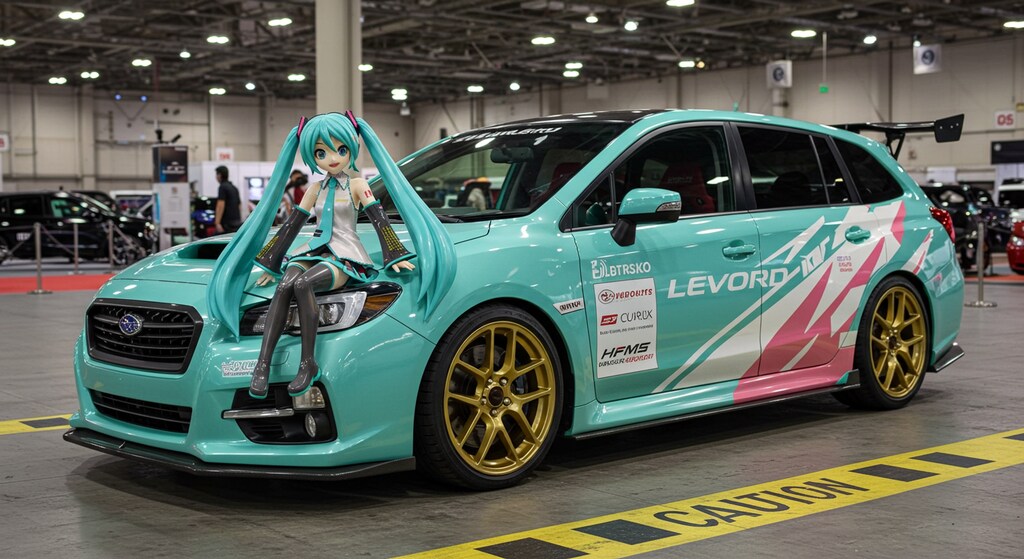 スバルレヴォーグと初音ミク
