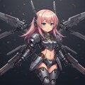 プロンプト借りて再現シリーズ　メカ少女 3枚目