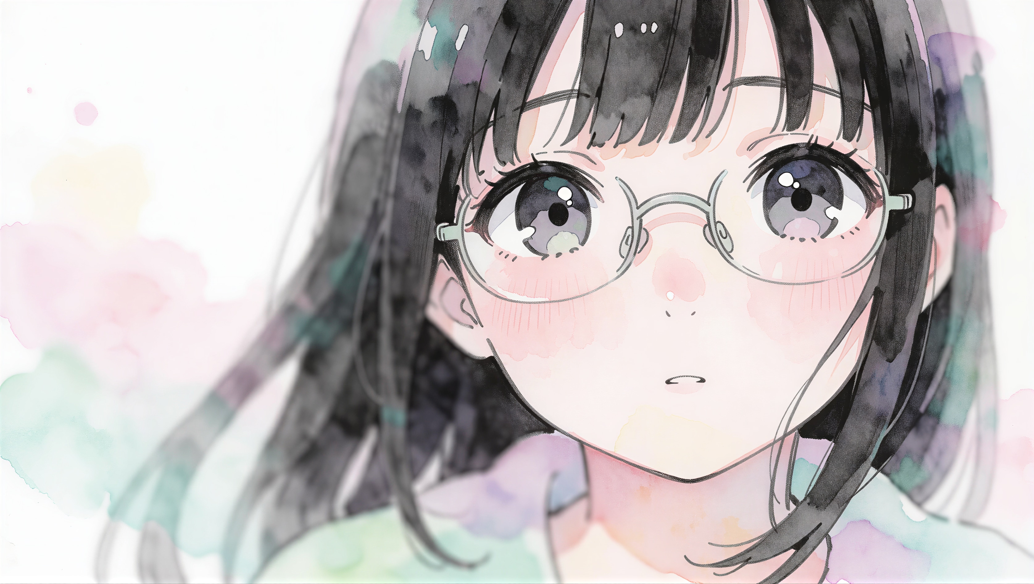 黒髪の眼鏡の女の子 5 | の人気AIイラスト・グラビア