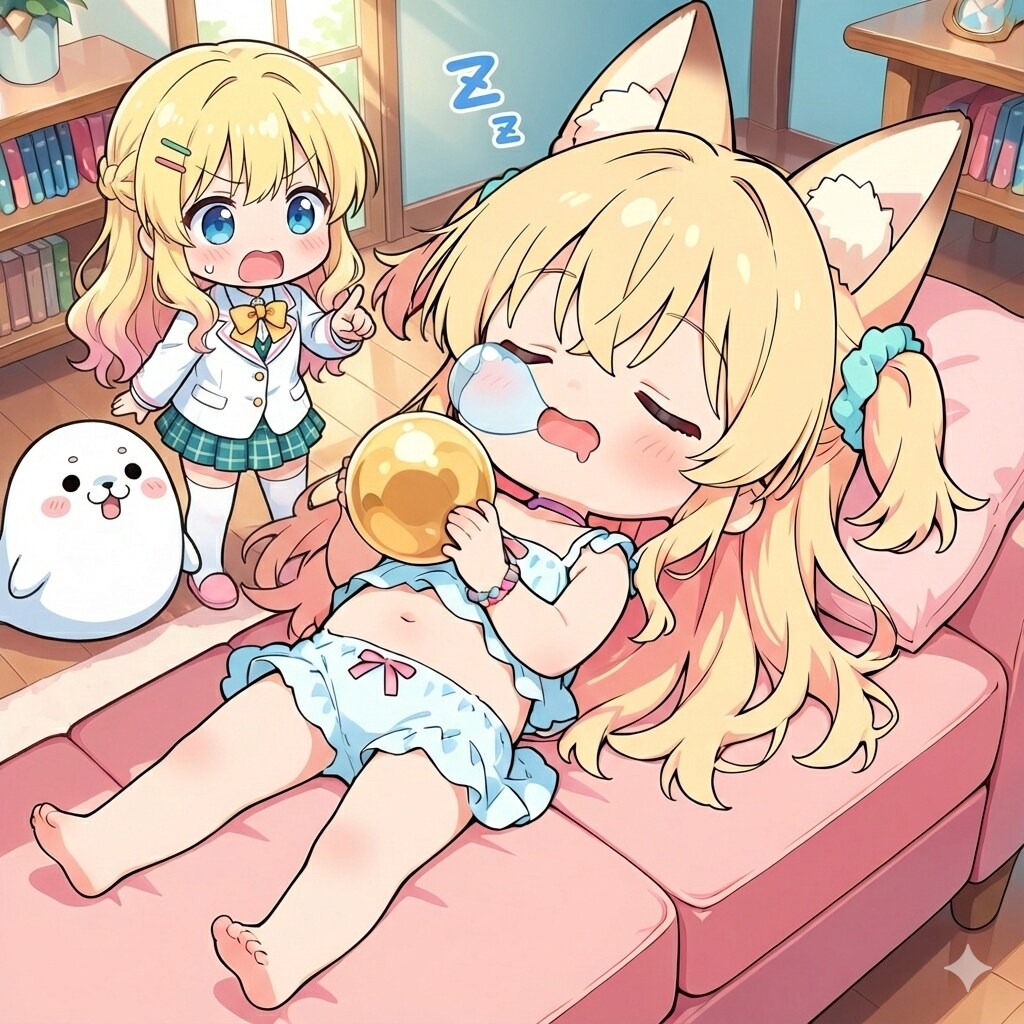クリスマスに知らない狐が寝てた