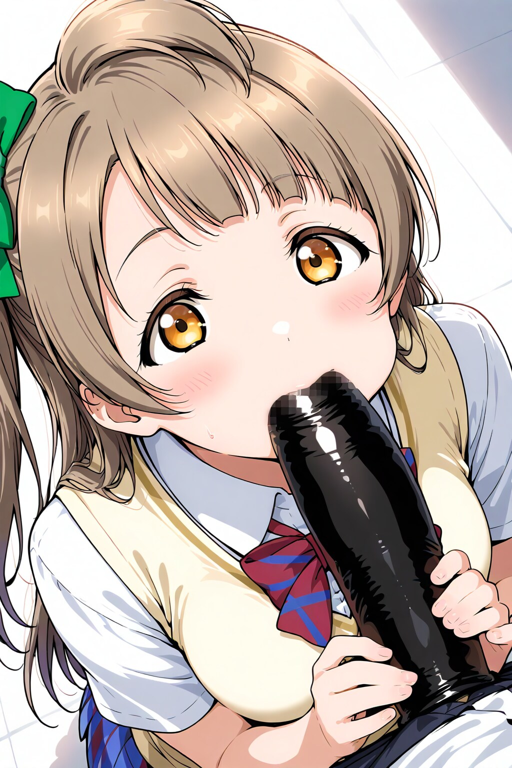黙々とほおばる南ことり