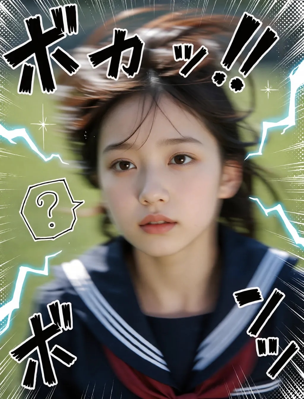 勢いのあるセーラー服