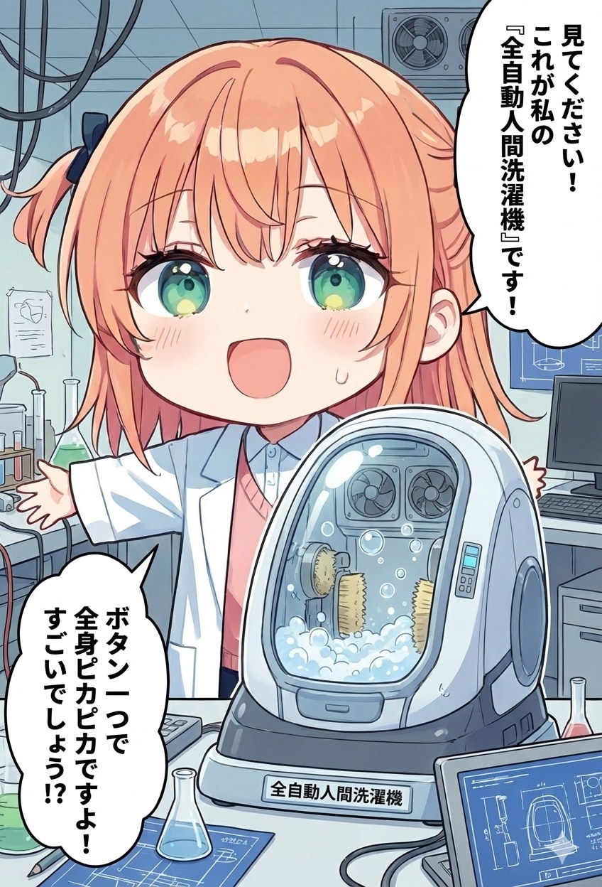 発明家のオレンジ髪ちゃん | の人気AIイラスト・グラビア