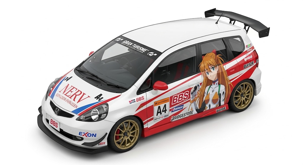 フィット新世紀エヴァンゲリオン痛車レーシングカー