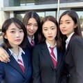 仲良しの女学生集 9枚目
