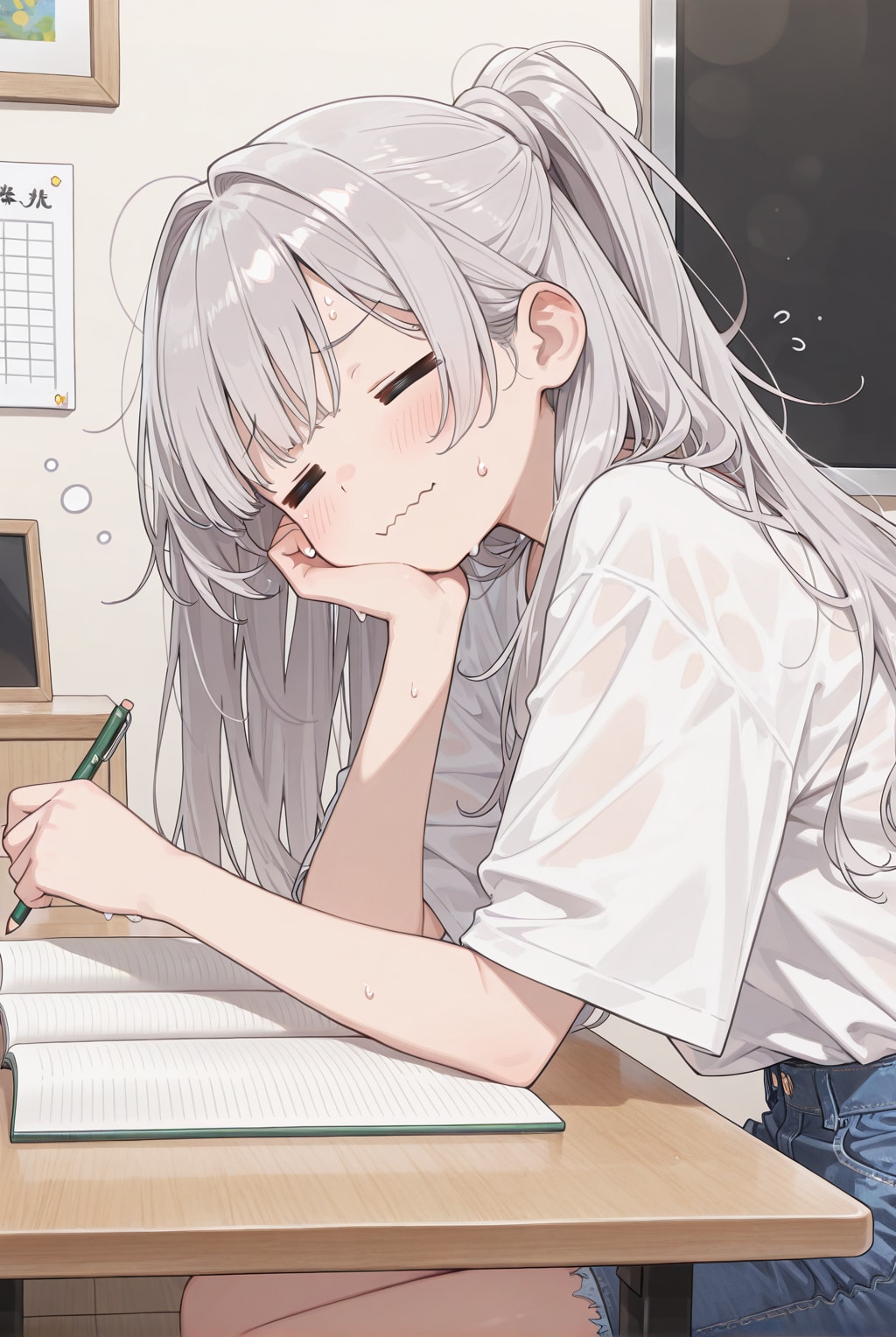 勉強しているちゃうねんガール | の人気AIイラスト・グラビア