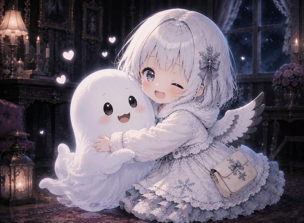 お化けにびっくり