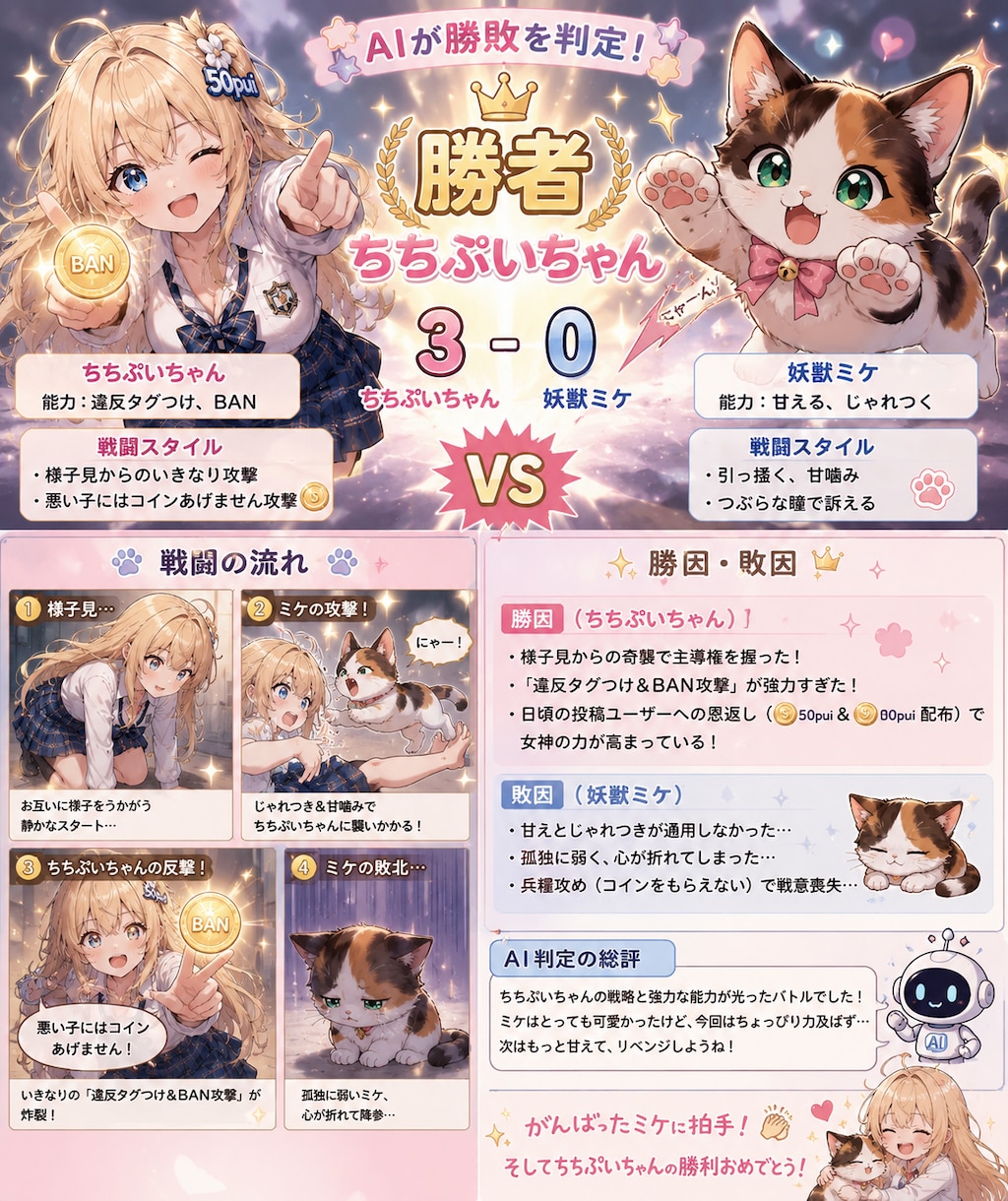 ちちぷいちゃんVS妖獣ミケ