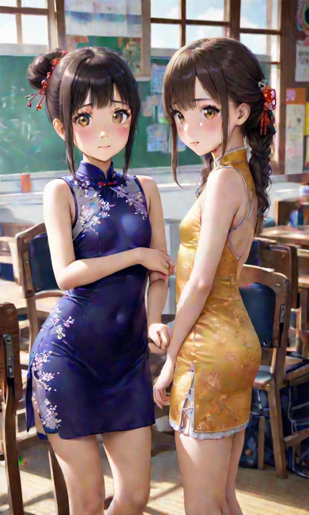 チャイナドレスと学園祭と女子高校生と