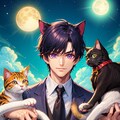 猫と黒髪短髪男性★（12枚） 6枚目