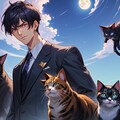 猫と黒髪短髪男性★（12枚） 3枚目