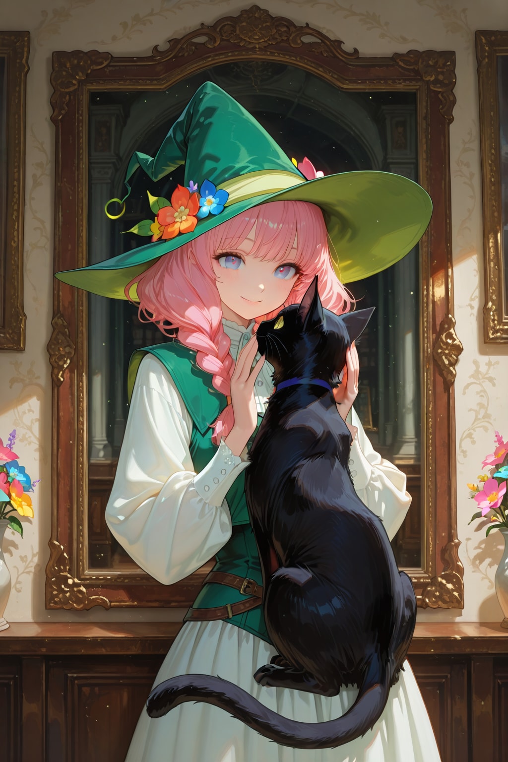 魔女と黒猫 | の人気AIイラスト・グラビア