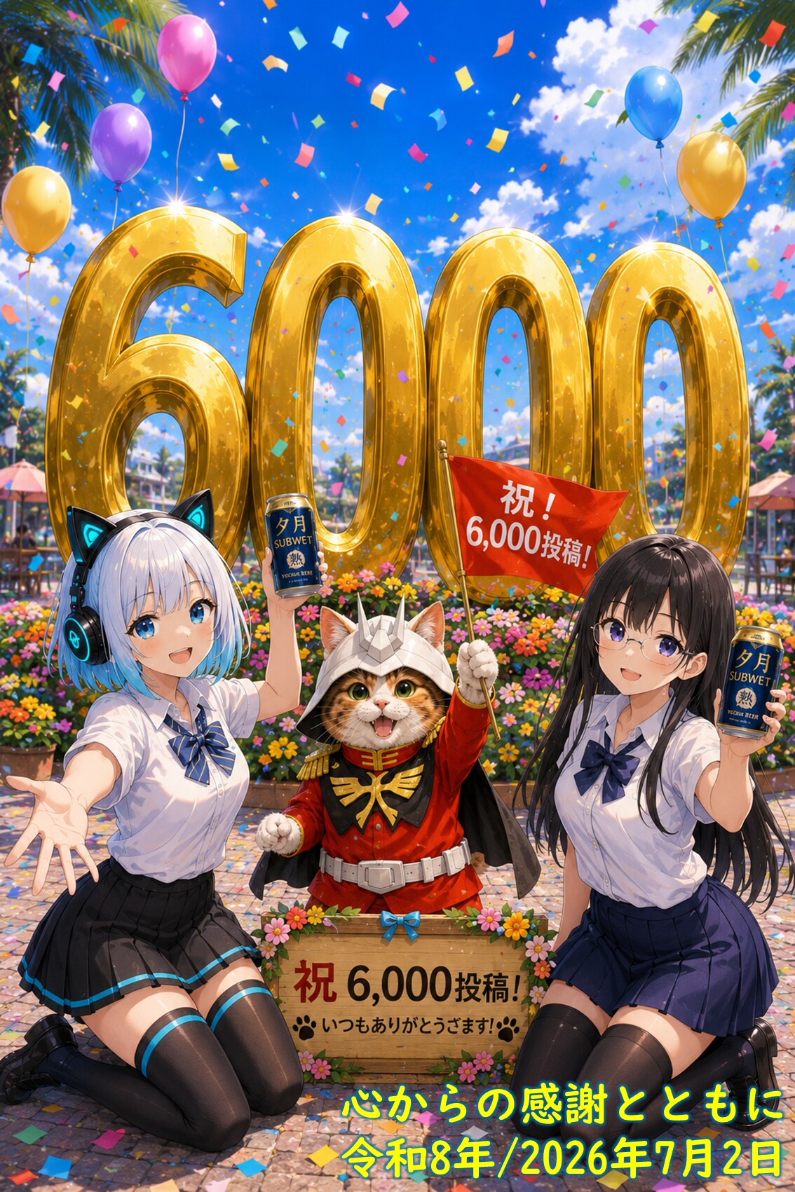 🎉祝！6,000投稿達成🎉