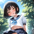 きゃぁ！　強い風……いえ、先輩以外の人に見られるのは恥ずかしいんですよ。見ていいのは……先輩だけ……ですよ。 3枚目