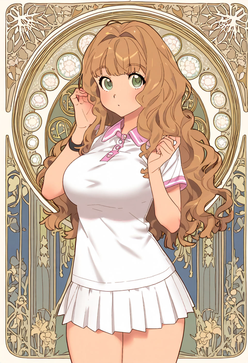 ミュシャ風女子高生図鑑①