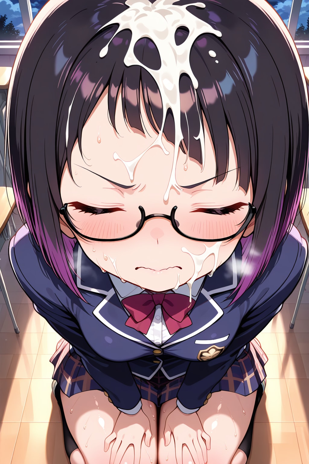 メガネ女子　制服