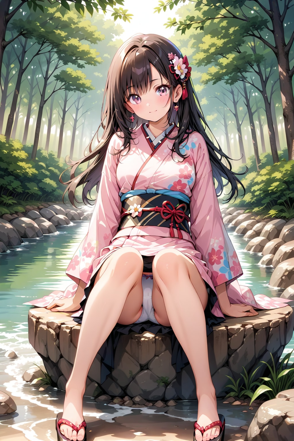 河岸パンチラ