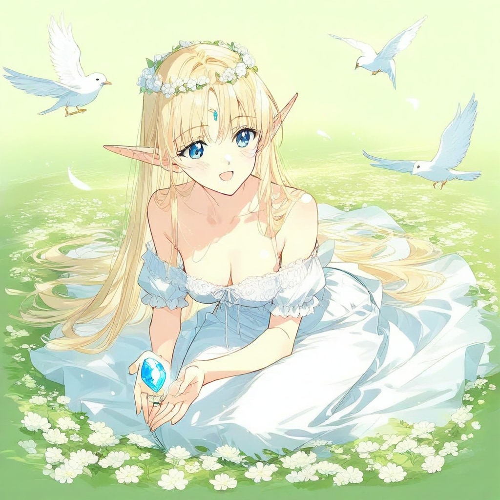 小鳥とエルフ | の人気AIイラスト・グラビア