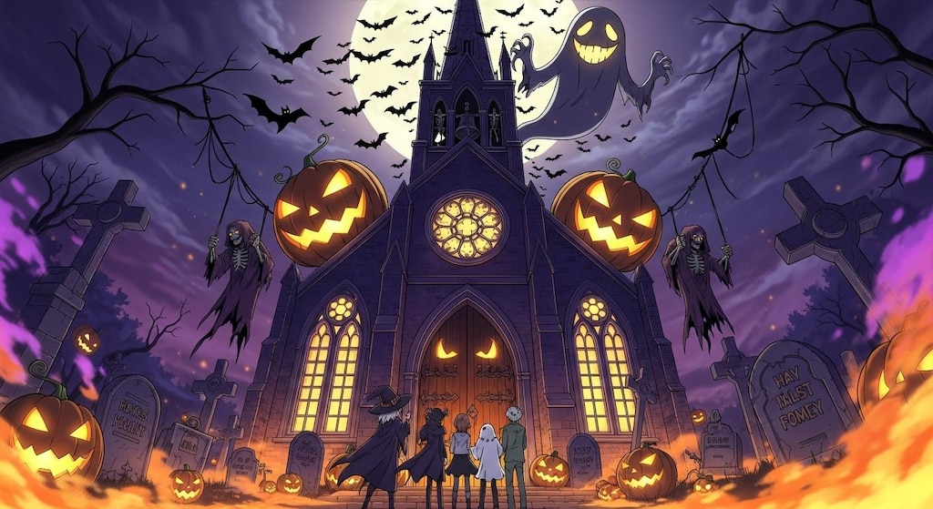 ハロウィンに乗っ取られた教会