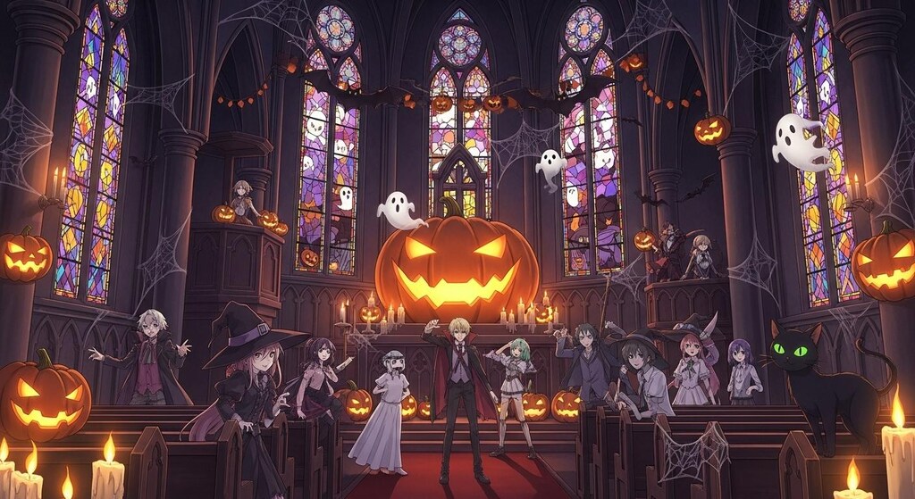 ハロウィンに乗っ取られた教会