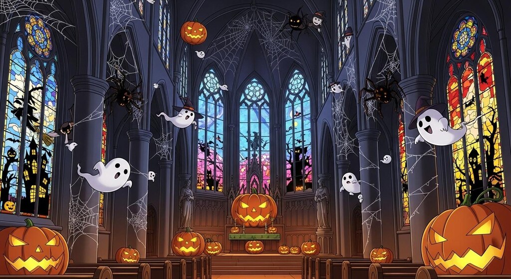 ハロウィンに乗っ取られた教会