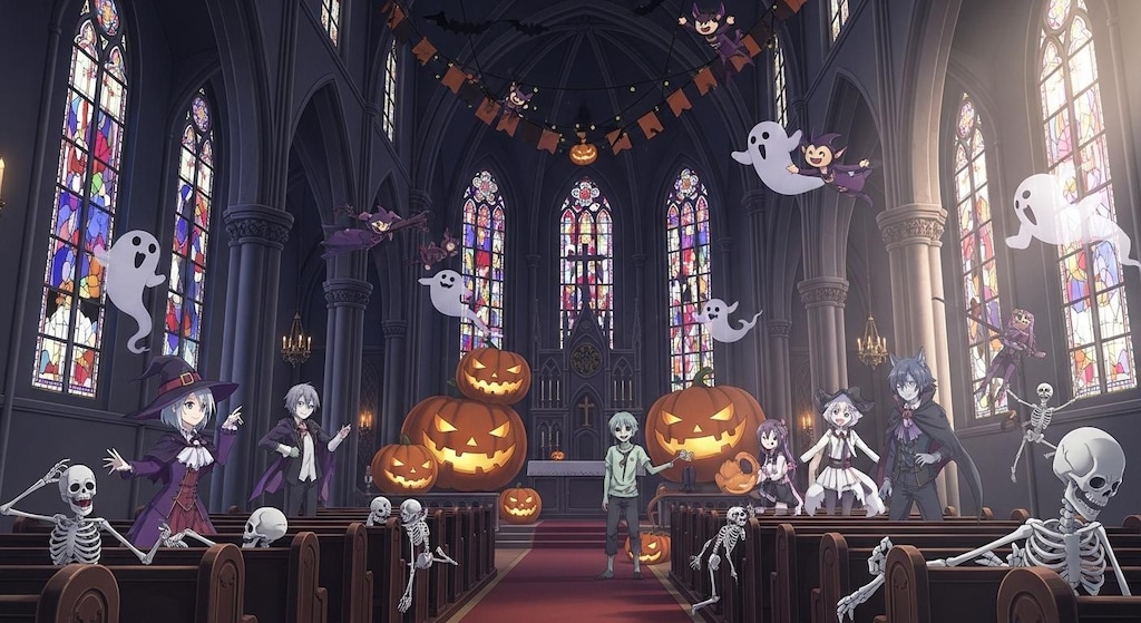 ハロウィンに乗っ取られた教会