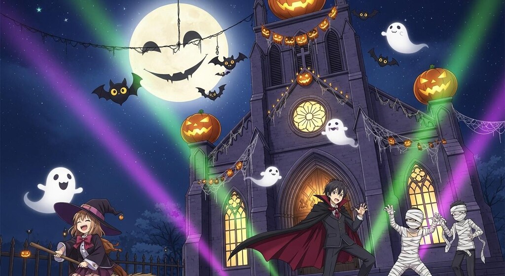 ハロウィンに乗っ取られた教会