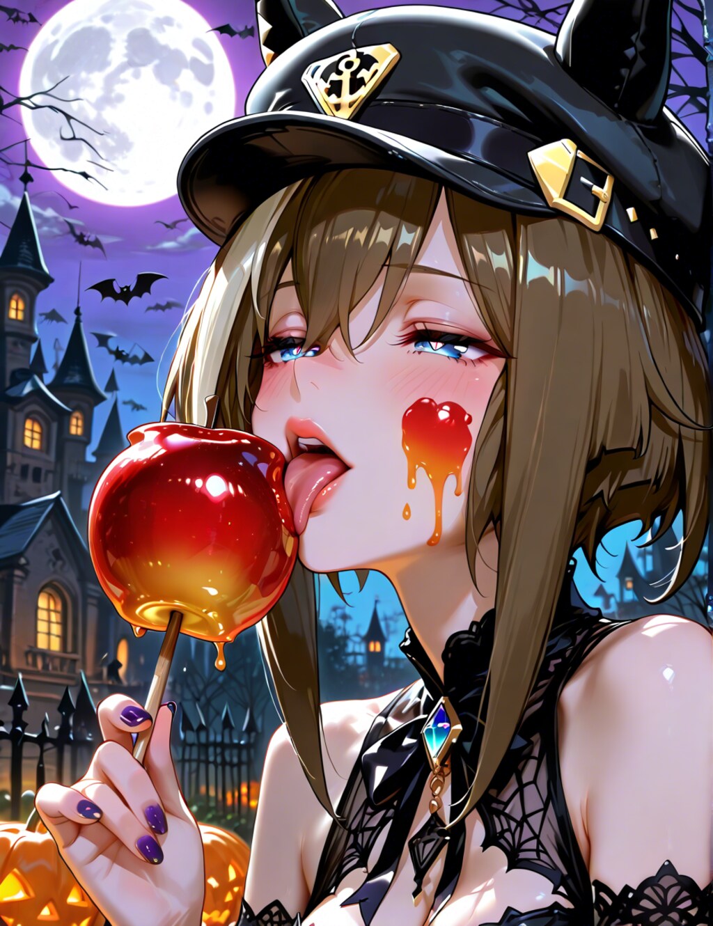 ハロウィンにはキャラメルアップル④