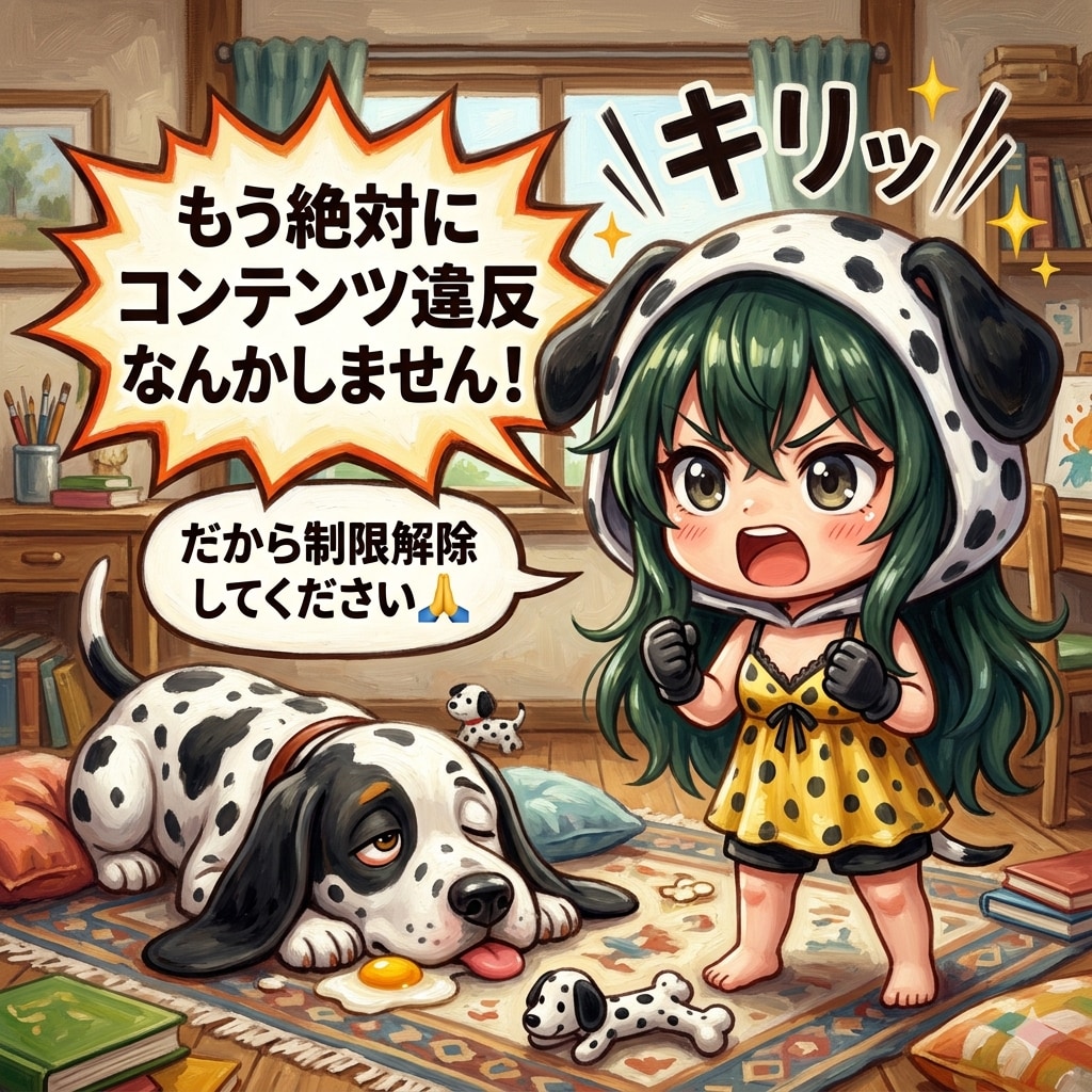 もう絶対にコンテンツ違反なんかしません！