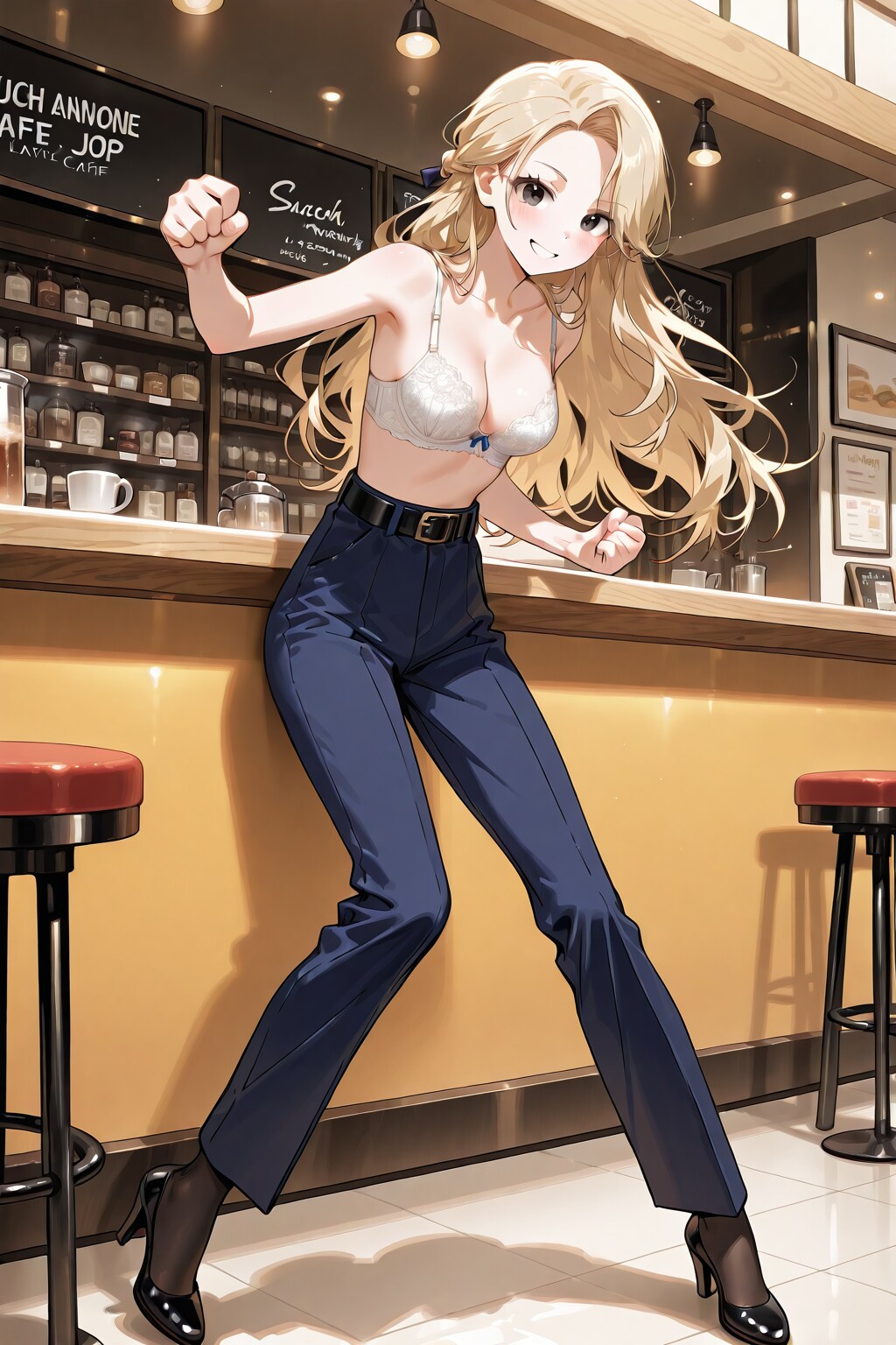 かっこかわいいカフェアルバイト姜叡琳（カン・イェリン）のブラ姿テコンドー