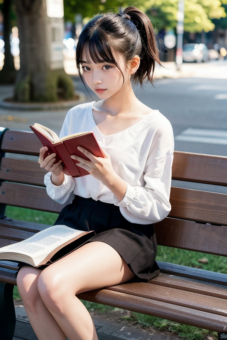 読書するお姉さん