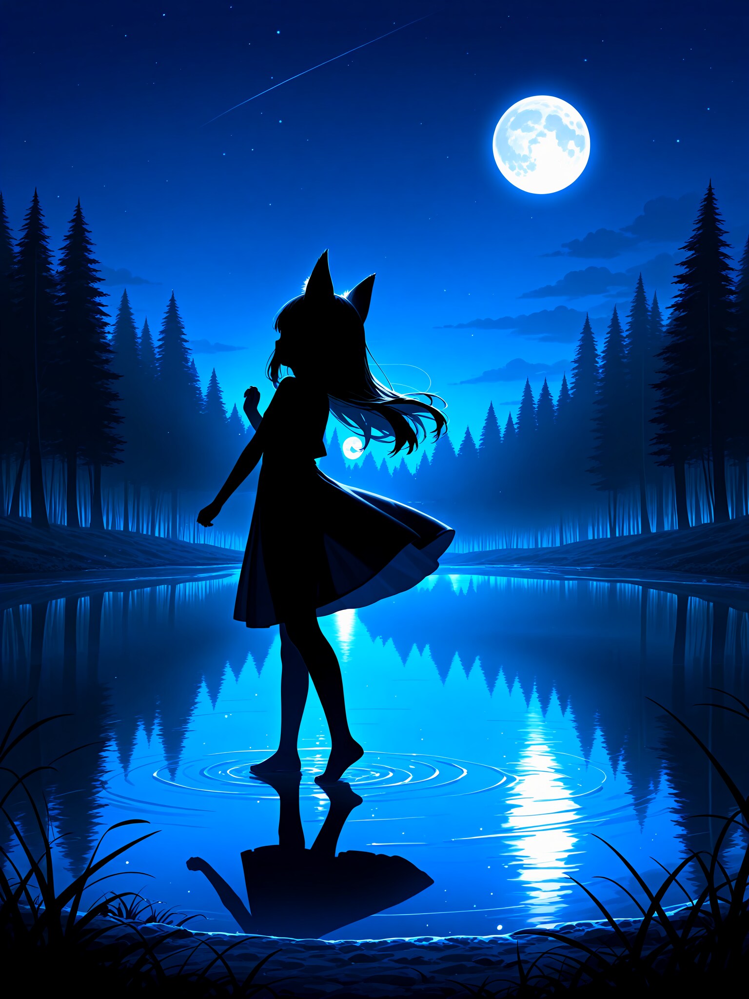 シルエット狐娘