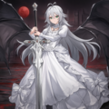 銀髪白ドレスの吸血姫剣士 2枚目