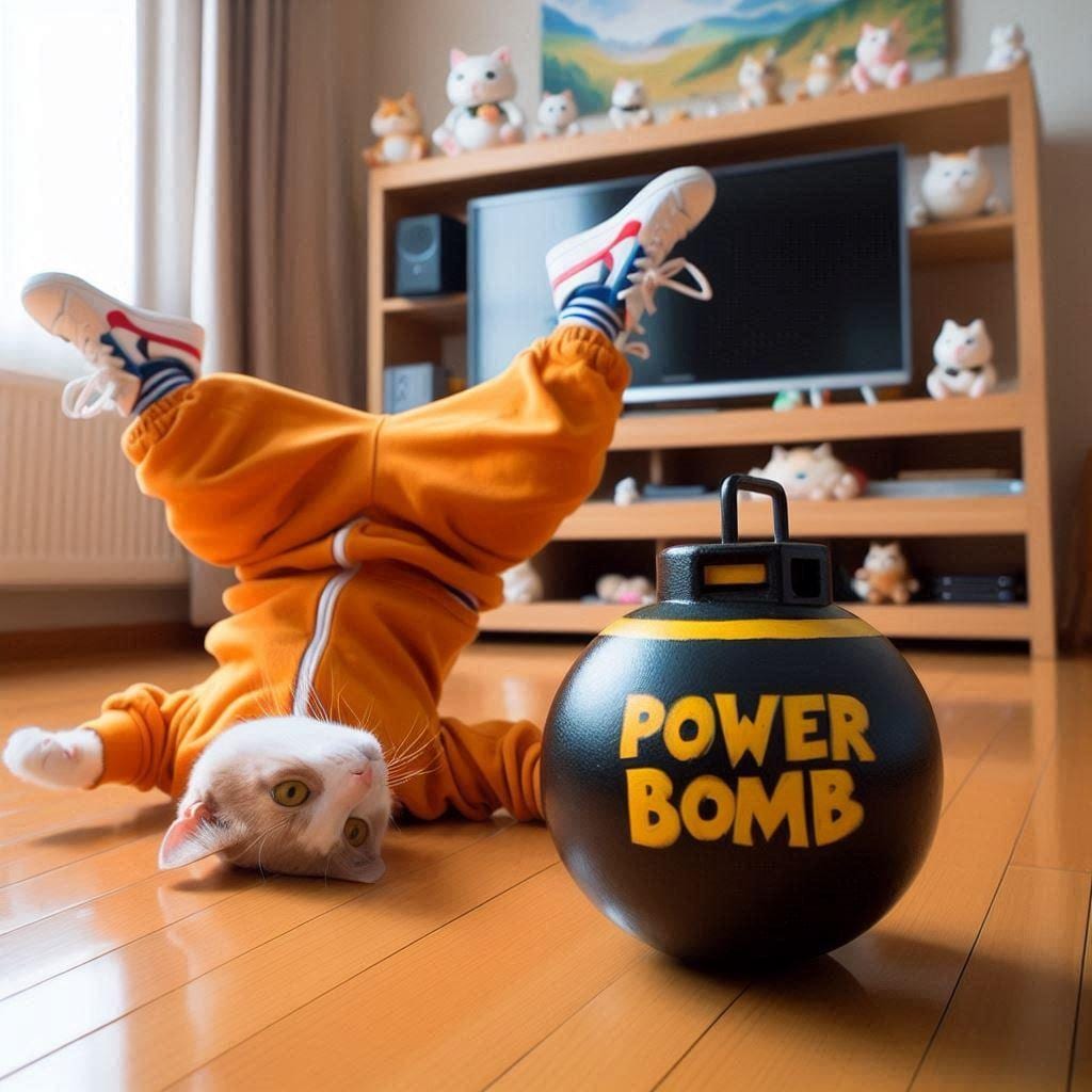 ゲンキ力爆弾と猫