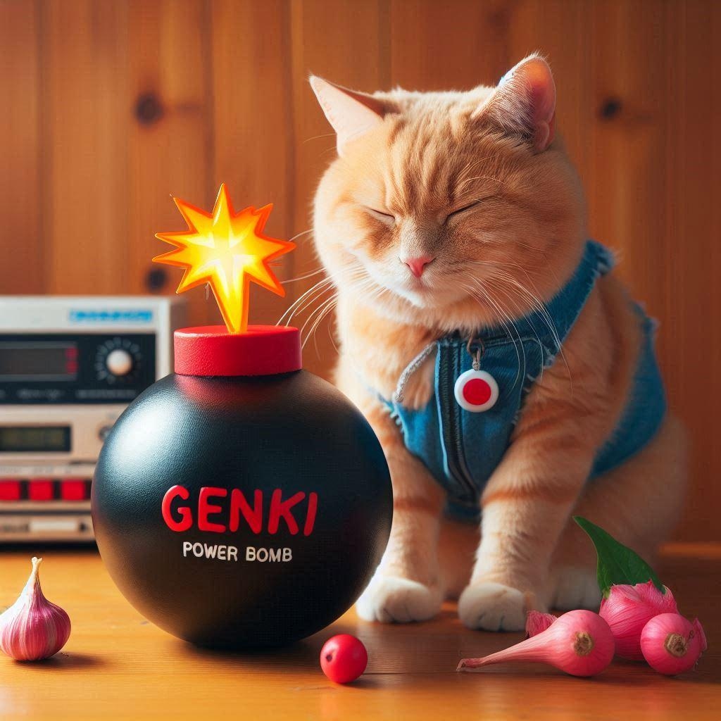 ゲンキ力爆弾と猫