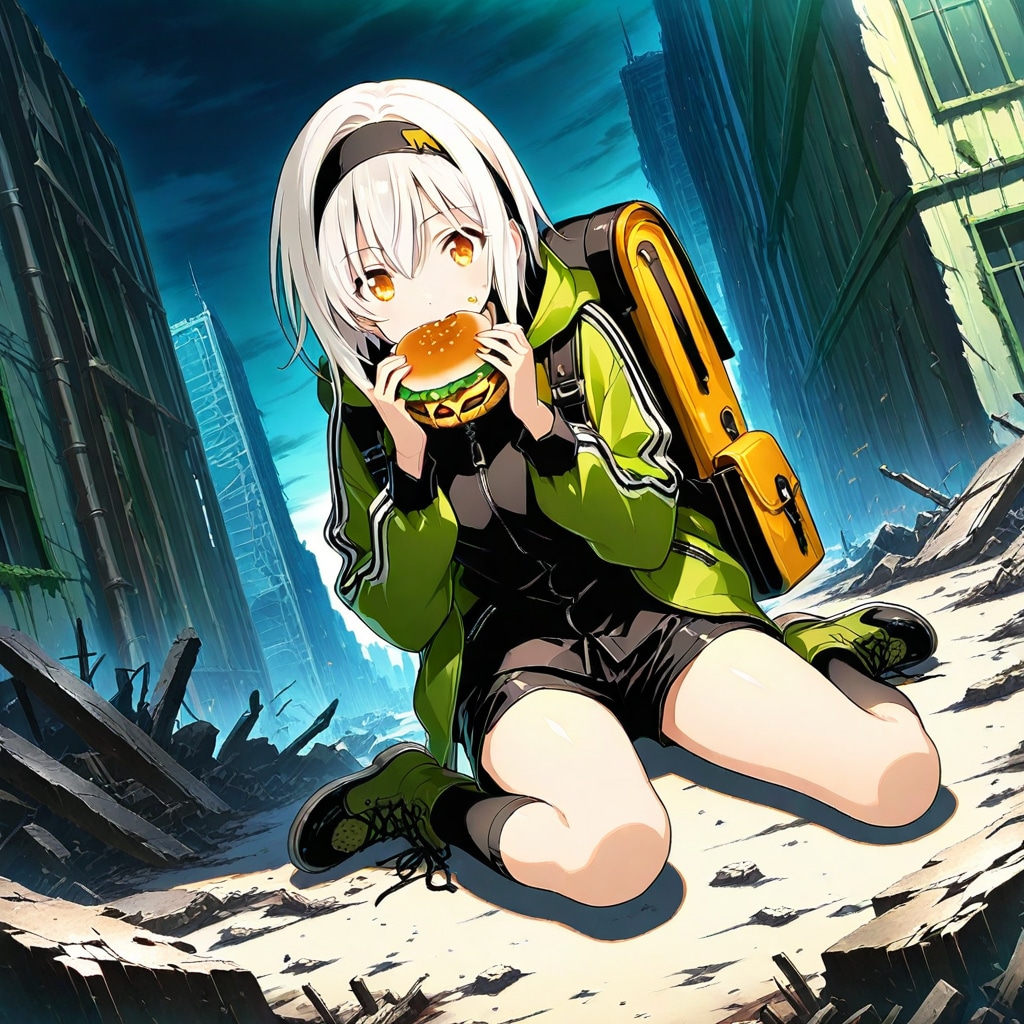 ハンバーガーは最高の栄養補給材よ