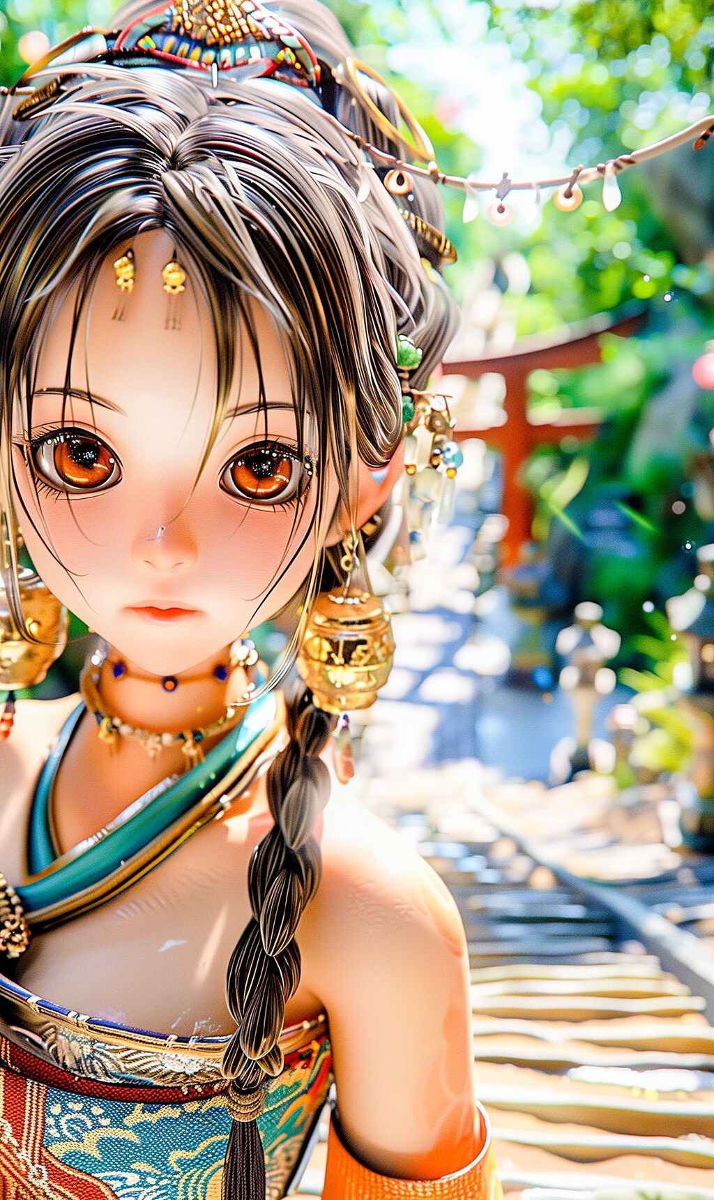 参道で会った女の子