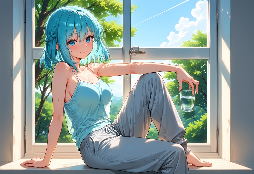 朝を補給中！