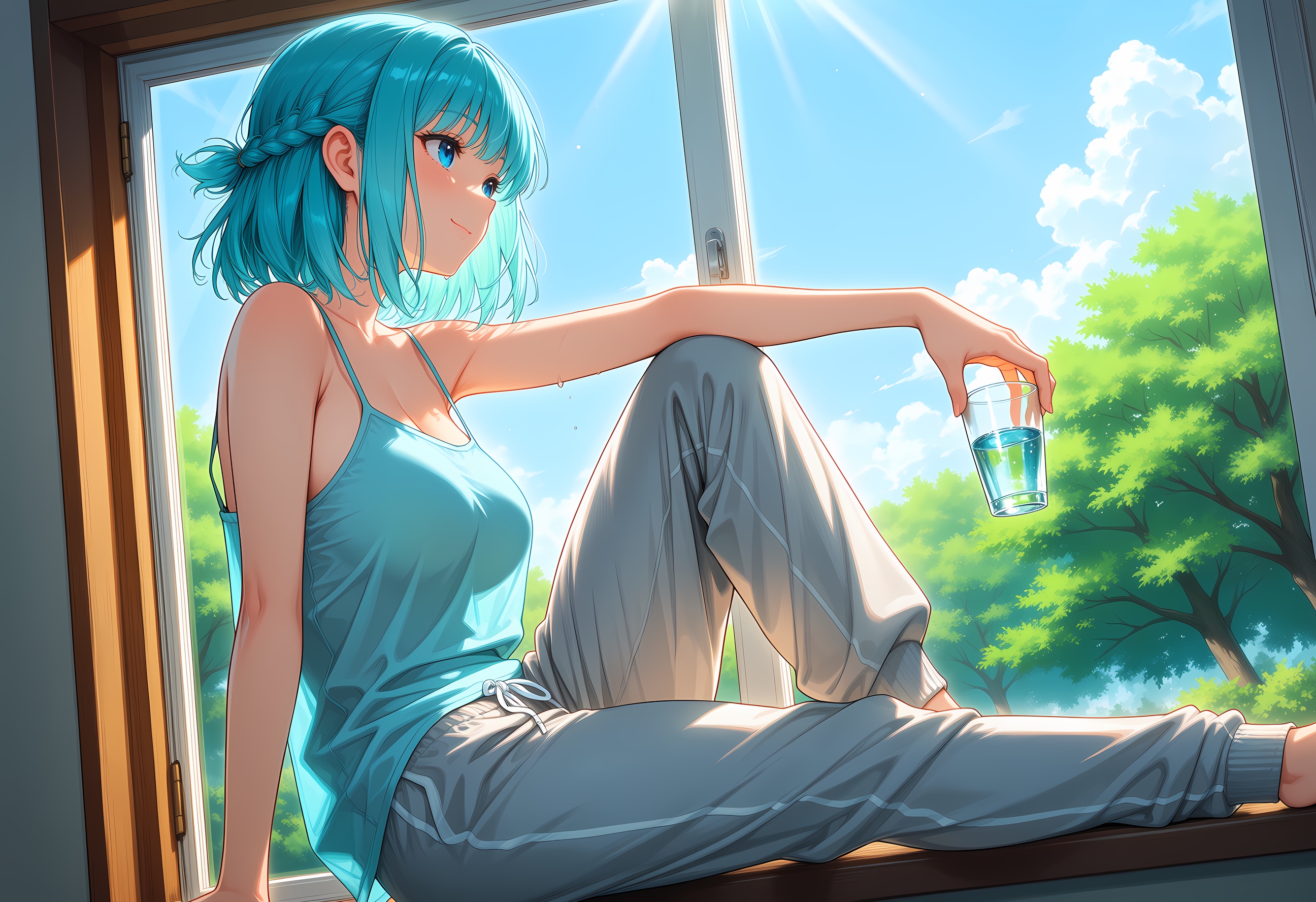 朝を補給中！
