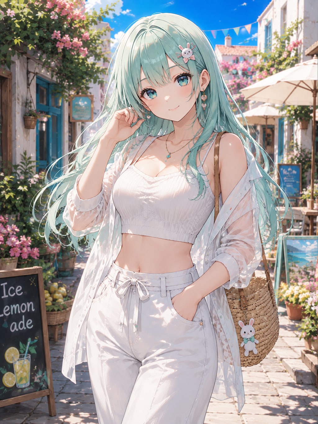 初香ちゃんの夏のパンツスタイルファッション