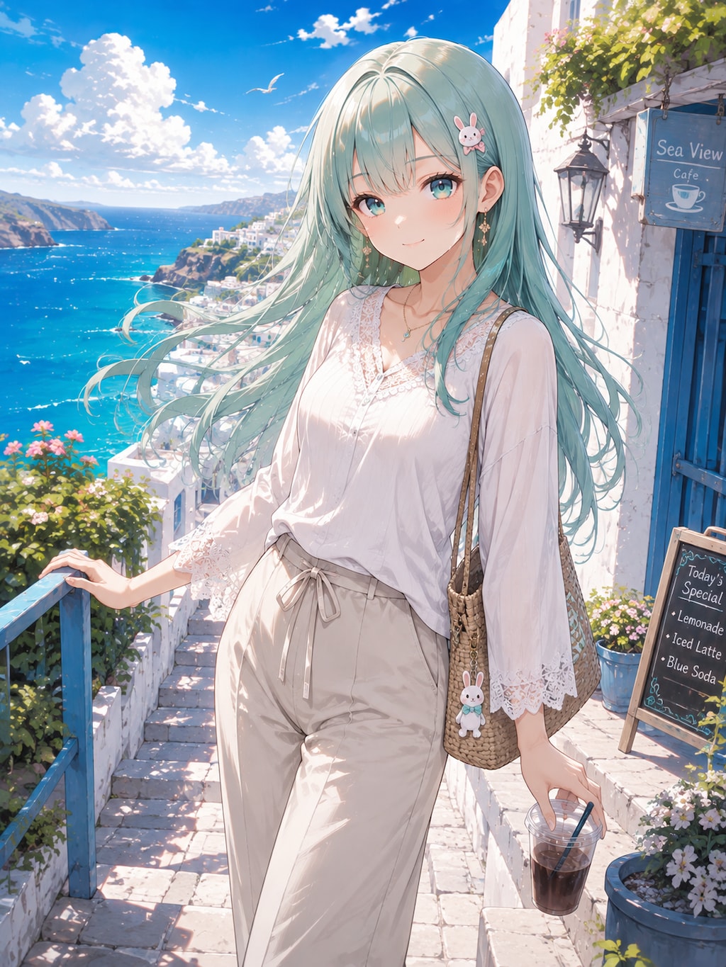 初香ちゃんの夏のパンツスタイルファッション