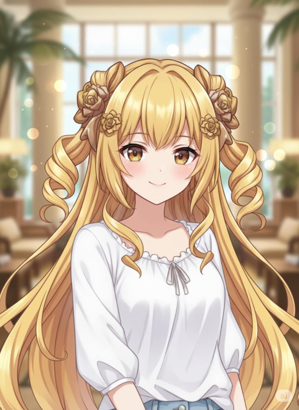 コルネットトランペットの美少女