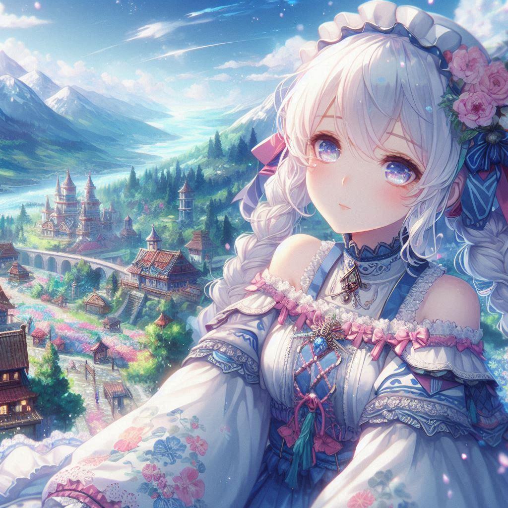 白髪の可愛い女の子【247】