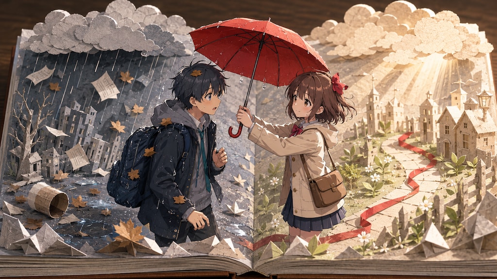 雨の日を、半分こ