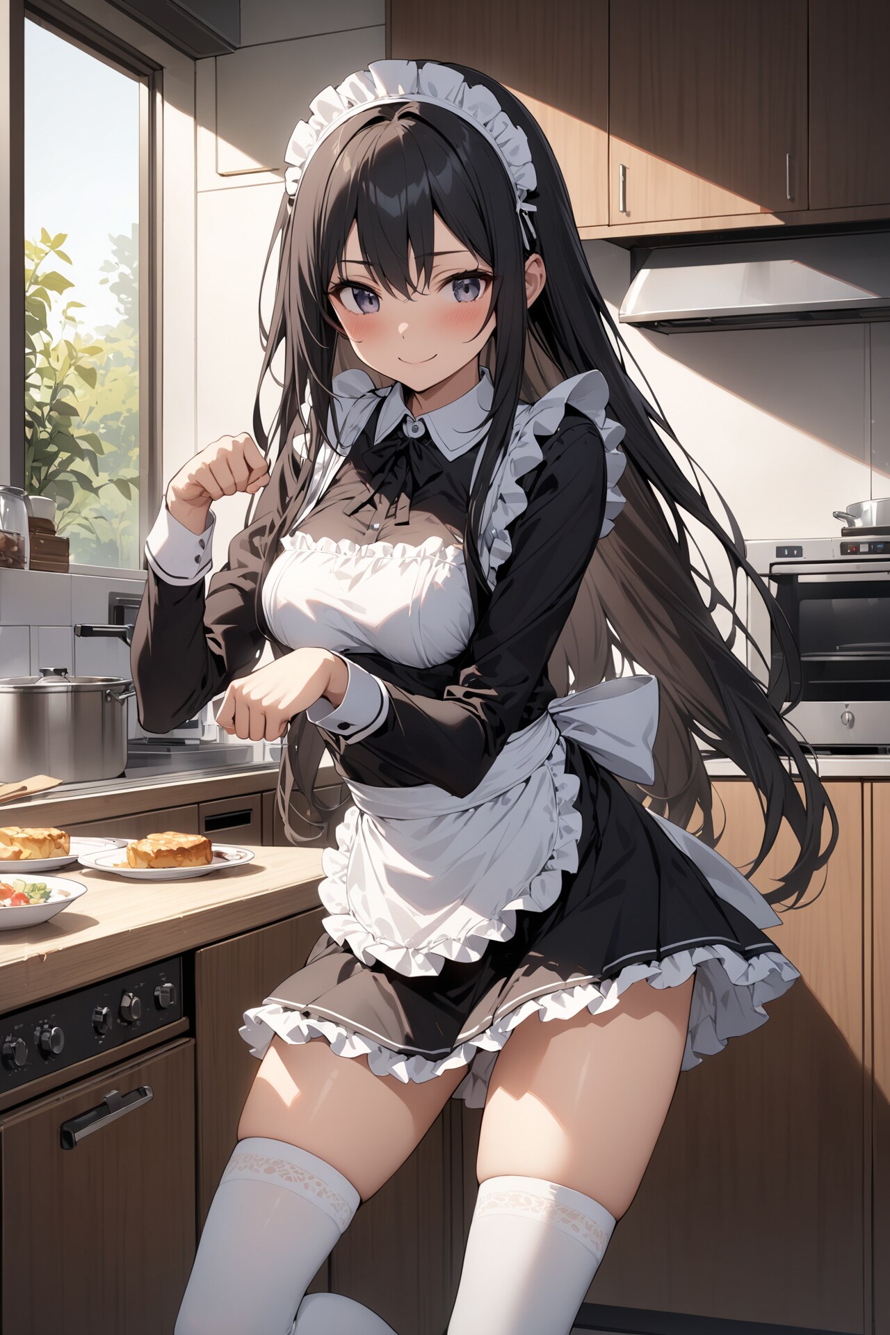 ご主人様、食事の用意ができました・・・にゃん❤ | の人気AIイラスト・グラビア